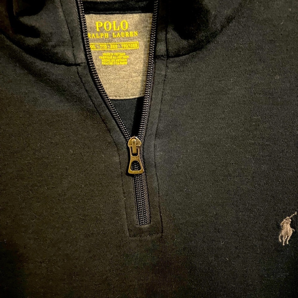 Polo Ralph Lauren Men's Navy Zip-Up Sweater - Picture 4 of 6
